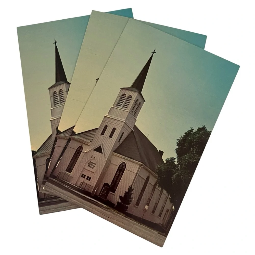 3 Unused Vintage Post Cards Immanuel Lutheran Church Missouri Synod Unposted